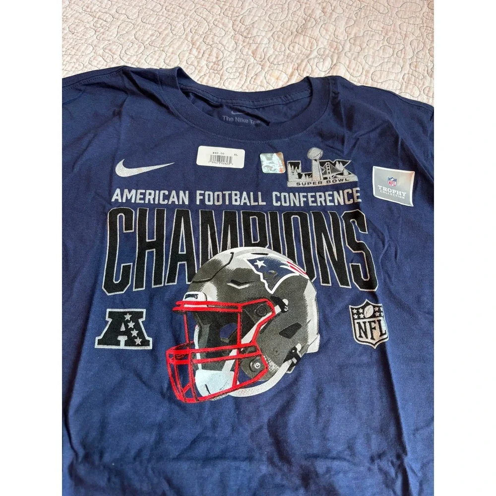 Nike New England Patriots AFC Champions Super Bowl LIII T-Shirt Mens Size XL